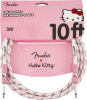 Fender Hello Kitty White Pink Woven Cable 10' 3m